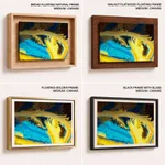 Yellow blue abstract wave