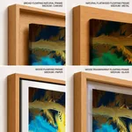 Yellow blue abstract wave