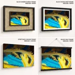 Yellow blue abstract wave