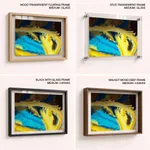 Yellow blue abstract wave