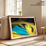 Yellow blue abstract wave