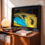 Yellow blue abstract wave