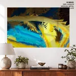 Yellow blue abstract wave