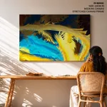 Yellow blue abstract wave