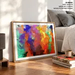 Multicolor abstract brushstroke