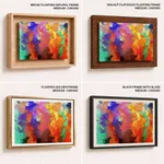 Multicolor abstract brushstroke