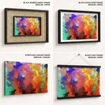 Multicolor abstract brushstroke