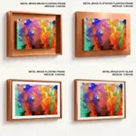 Multicolor abstract brushstroke