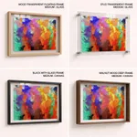 Multicolor abstract brushstroke