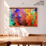 Multicolor abstract brushstroke
