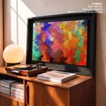 Multicolor abstract brushstroke