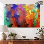 Multicolor abstract brushstroke