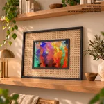 Multicolor abstract brushstroke