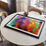 Multicolor abstract brushstroke