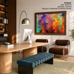 Multicolor abstract brushstroke