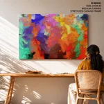 Multicolor abstract brushstroke