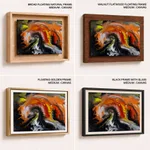 Abstract brushstroke colorful electronica waves