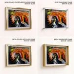 Abstract brushstroke colorful electronica waves
