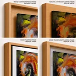 Abstract brushstroke colorful electronica waves