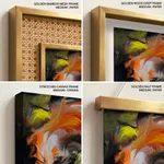Abstract brushstroke colorful electronica waves