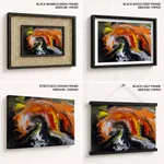 Abstract brushstroke colorful electronica waves