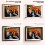 Abstract brushstroke colorful electronica waves