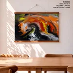 Abstract brushstroke colorful electronica waves