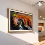 Abstract brushstroke colorful electronica waves