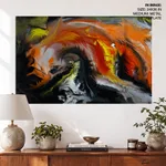 Abstract brushstroke colorful electronica waves