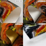 Abstract brushstroke colorful electronica waves