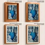 Abstract waterfall and pond landscape