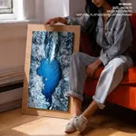 Abstract waterfall and pond landscape
