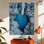 Abstract waterfall and pond landscape