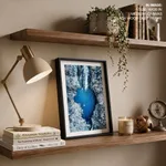 Abstract waterfall and pond landscape