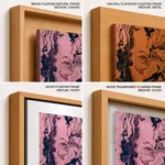 Dark pink wavy abstract painting