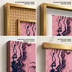 Dark pink wavy abstract painting
