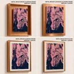 Dark pink wavy abstract painting