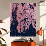 Dark pink wavy abstract painting