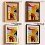 Abstract bridge field landscape painting