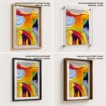 Abstract bridge field landscape painting