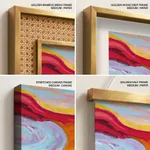 Abstract bridge field landscape painting