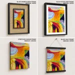 Abstract bridge field landscape painting