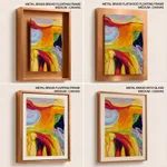 Abstract bridge field landscape painting