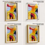 Abstract bridge field landscape painting