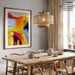 Abstract bridge field landscape painting