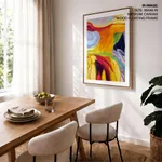 Abstract bridge field landscape painting