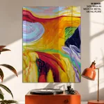 Abstract bridge field landscape painting