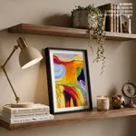 Abstract bridge field landscape painting