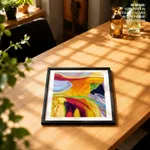 Abstract bridge field landscape painting