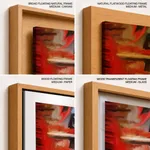 Red white abstract view painting